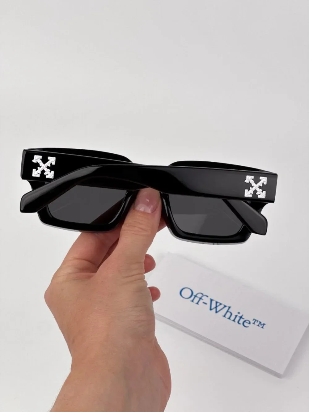 OFF-WHITE OERI008 VIRGIL 1007 BLACK SQUARE DARK GREY SUNGLASSES